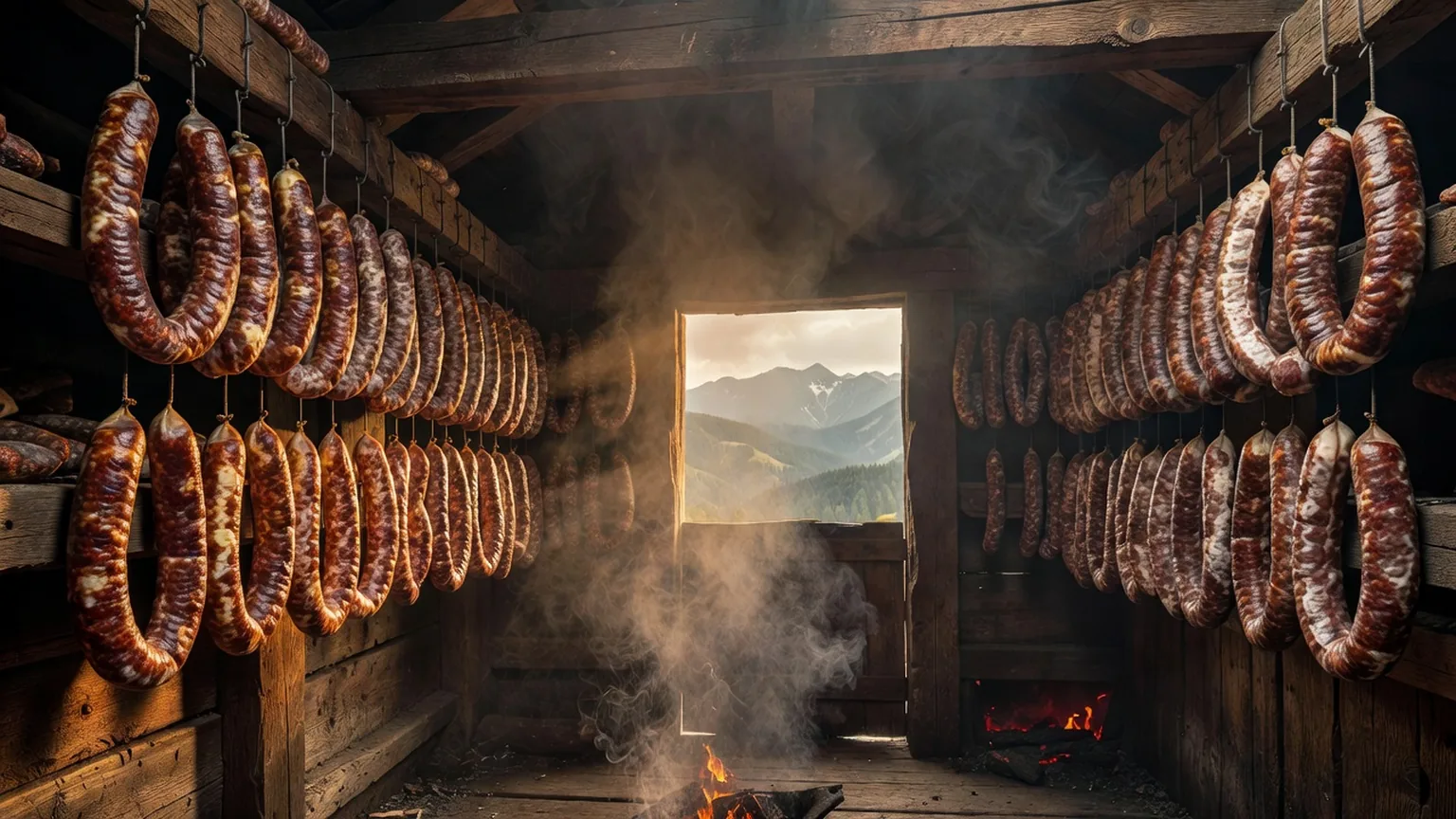 L'andouille du Val d'Ajol : fabrication et fumoir au bois de hêtre